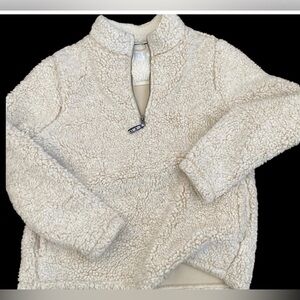 Time and True Cream Sherpa Coat Jacket Pre-owned Size 2X  20-22W | Zip Neck